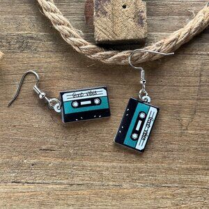 cassette tape earrings dangles